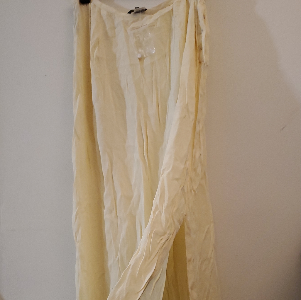 Light Yellow Long French Connection Maxi Skirt Size 10